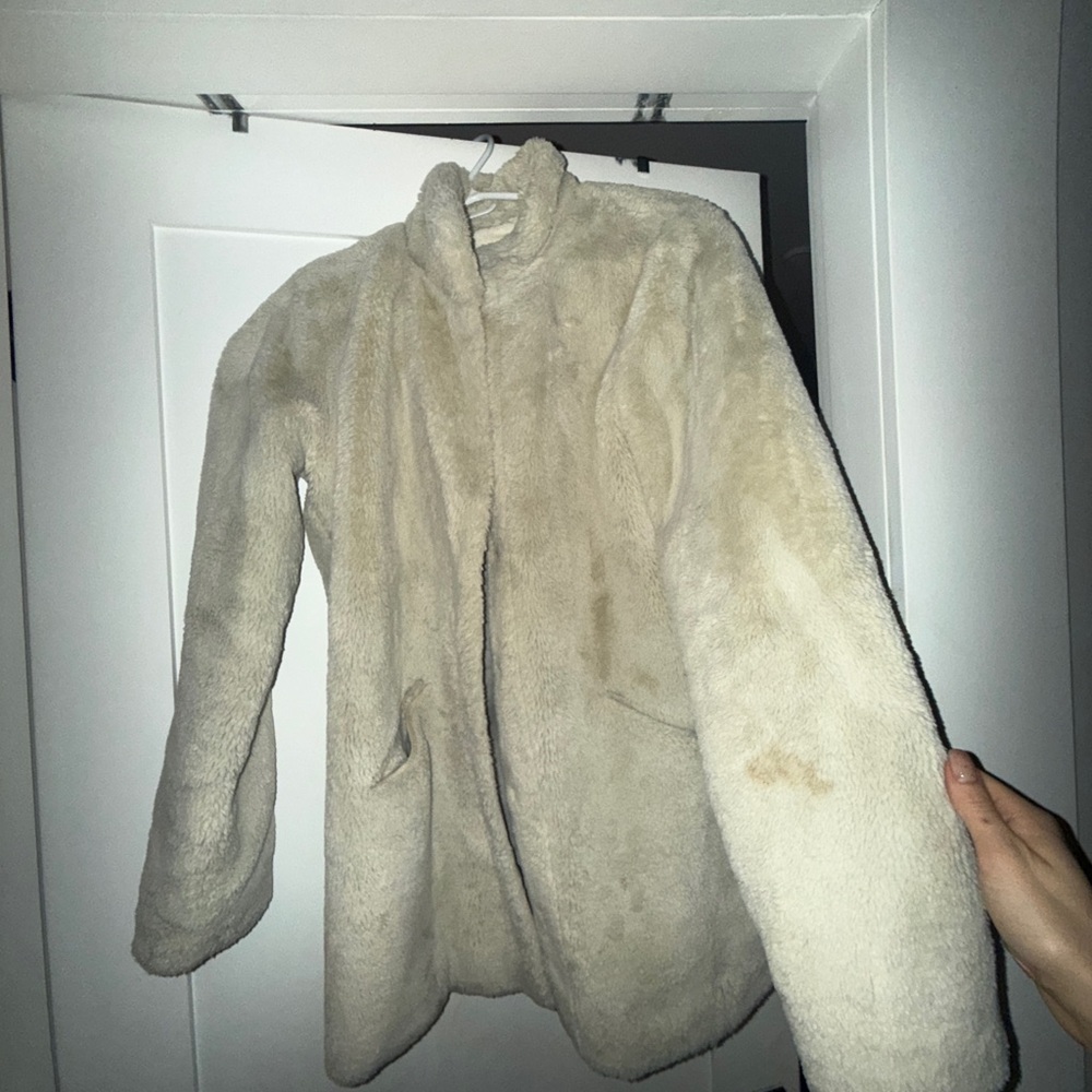 Only Plush Teddy Jacket in Light Beige